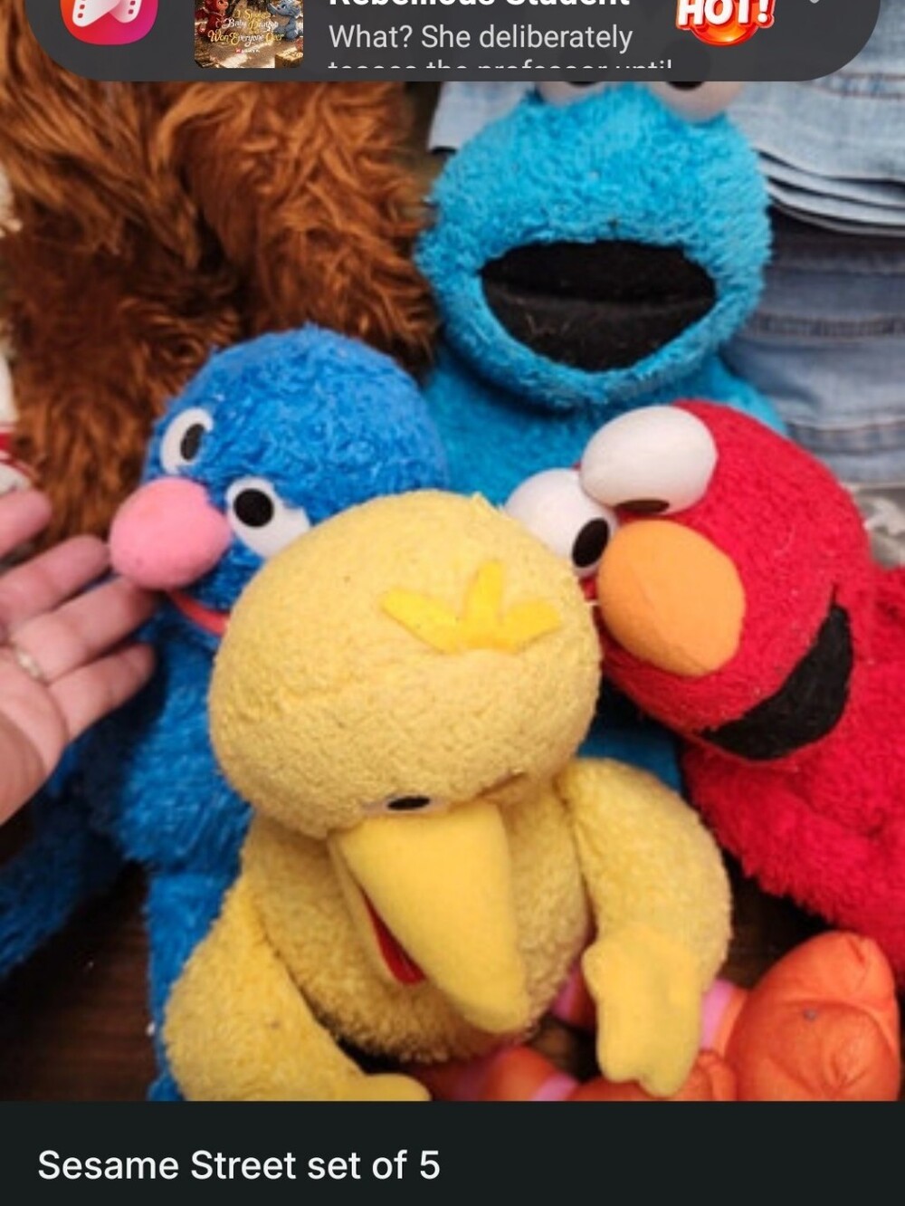 Sesame Street Plush Bird Character Trio in Yellow, Blue, Red Set